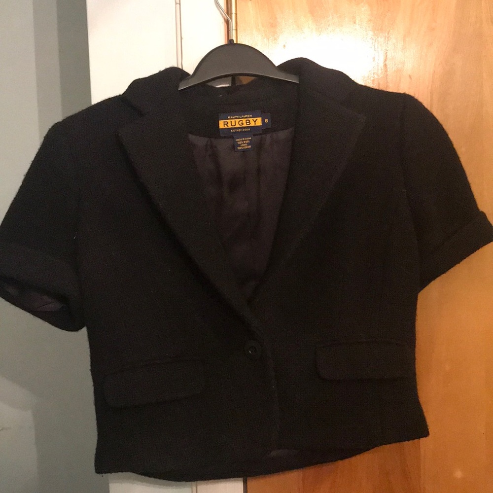 Ralph Lauren Rugby cropped knit blazer